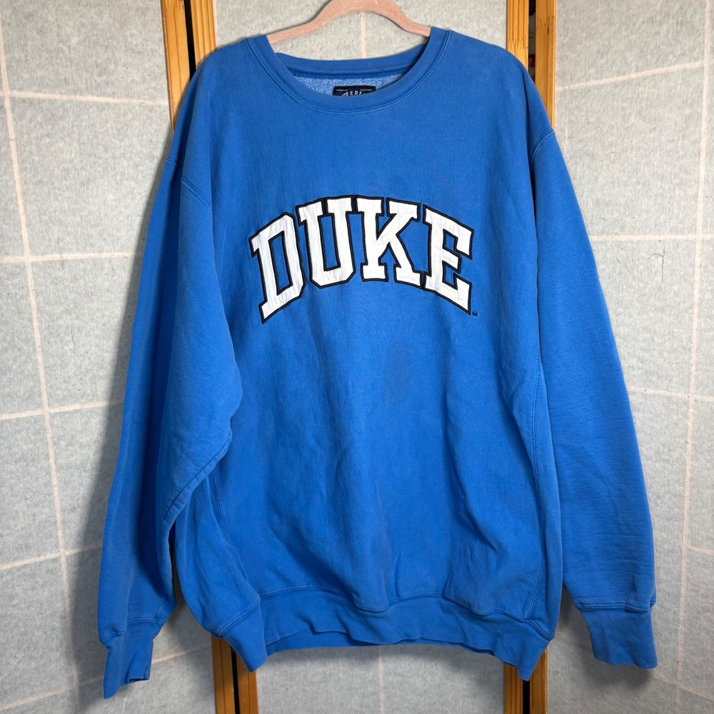 Steve & Barry's Duke Sweatshirt XXL Blue Crewneck Embroidered Collegiate Arch